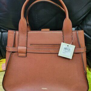 Fossil Willow Satchel (leather)